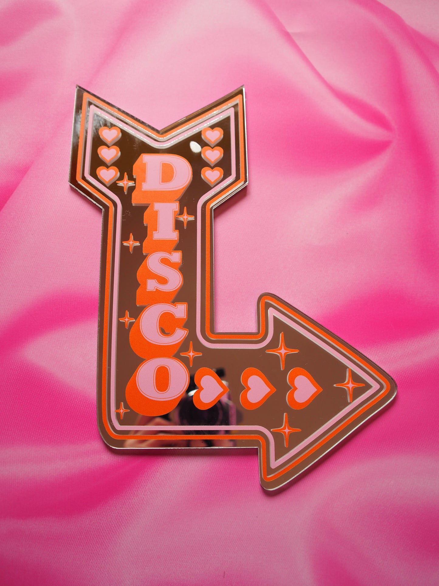 Sample Sale - Large Arrow - Disco Orange & Pink