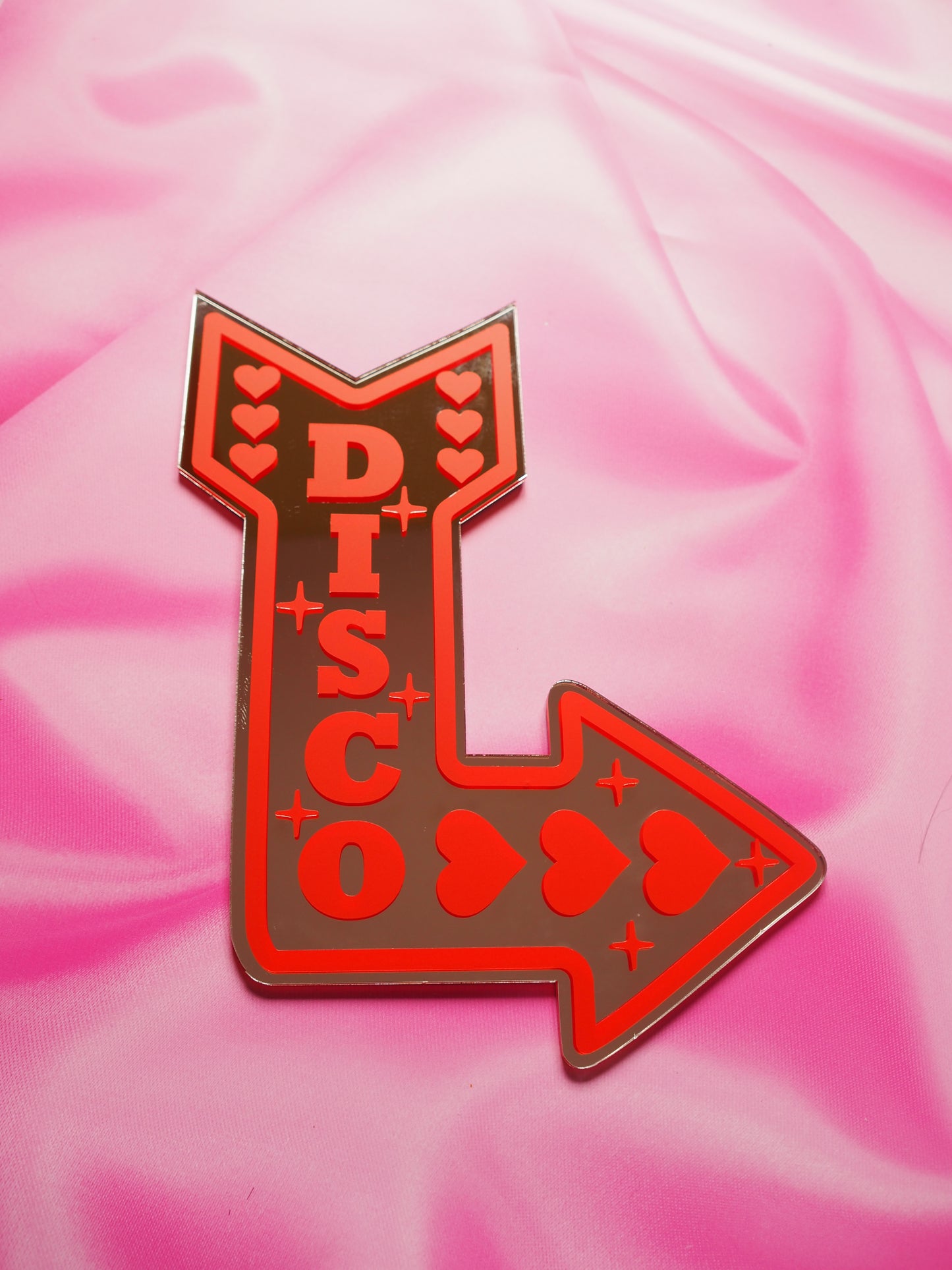 Sample Sale Mirror - A4 Disco Arrow - Red