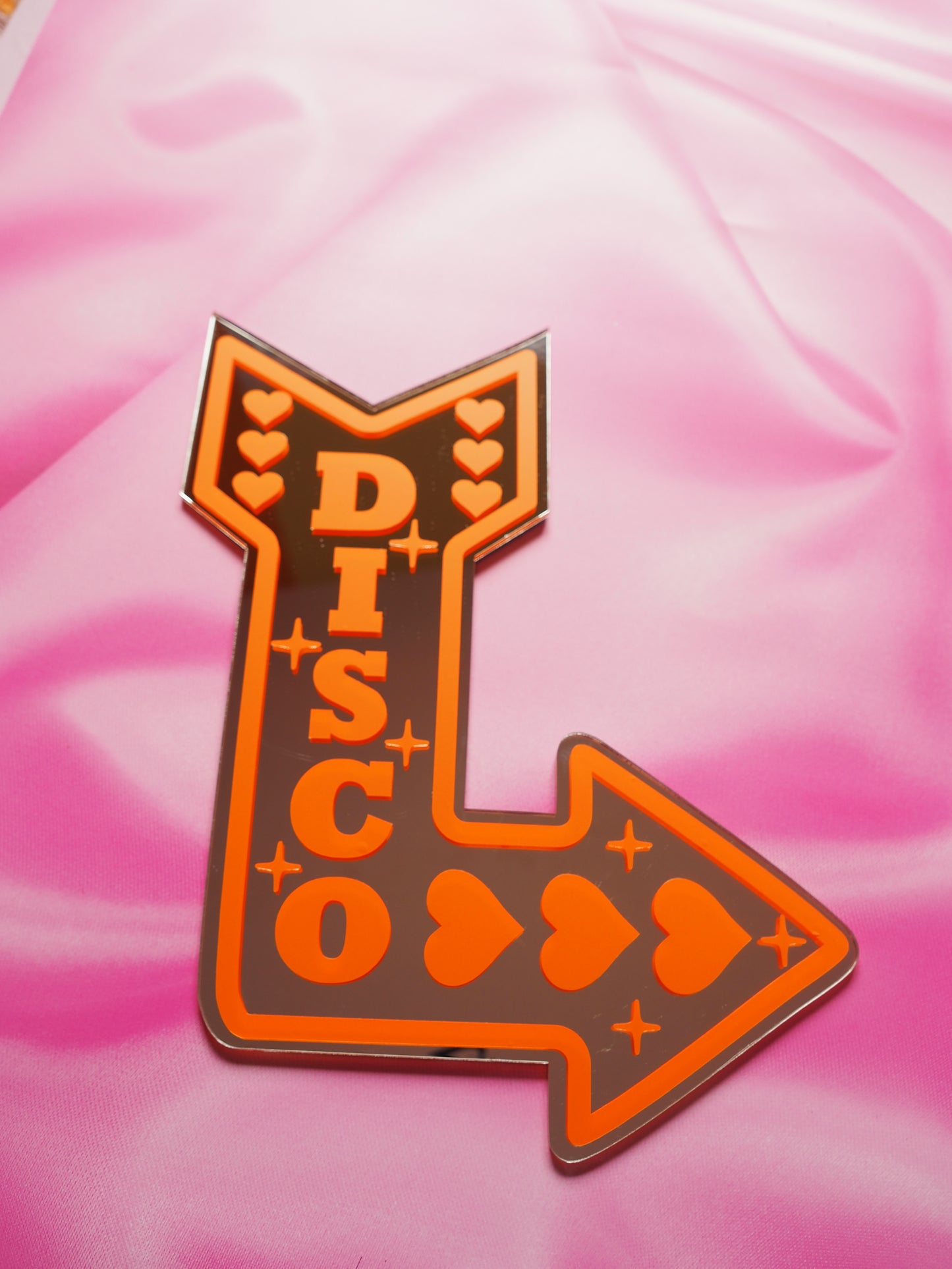 Sample Sale Mirror - A4 Disco Arrow - Orange