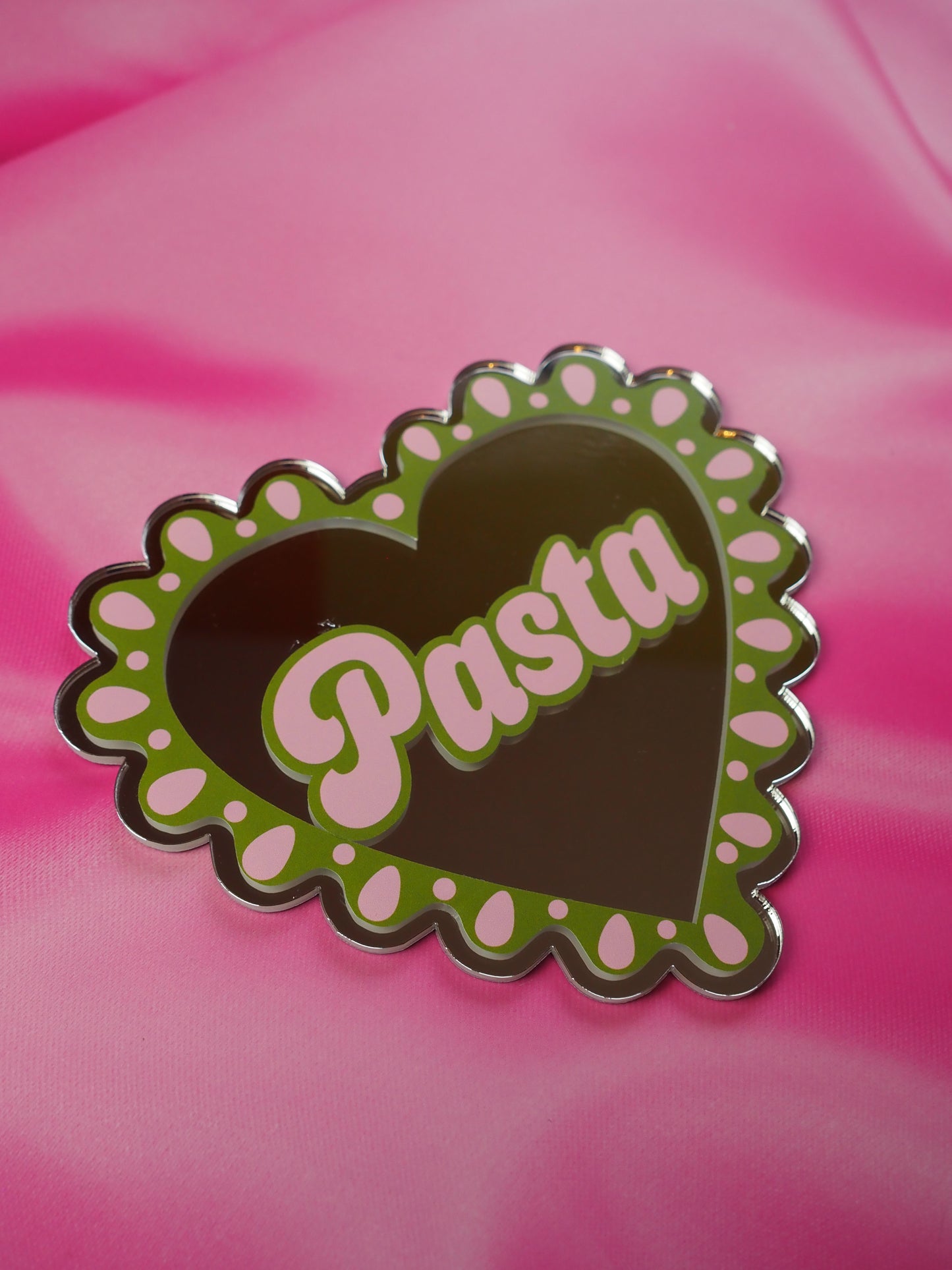 Sample Sale Mirror - Pasta Frilly Heart - Small