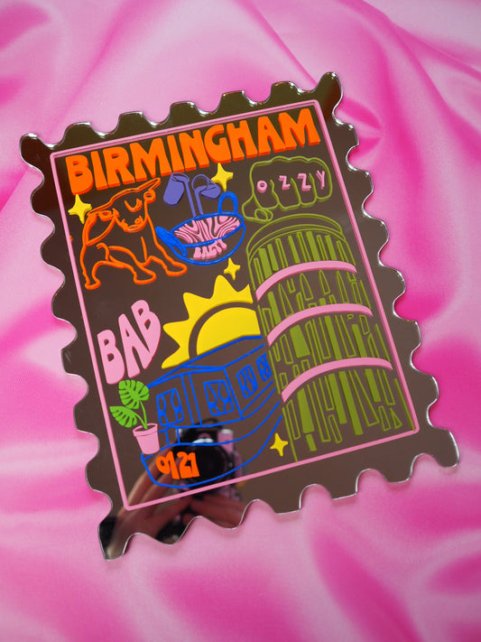 Sample Sale Mirror - Brummie Things Birmingham Stamp