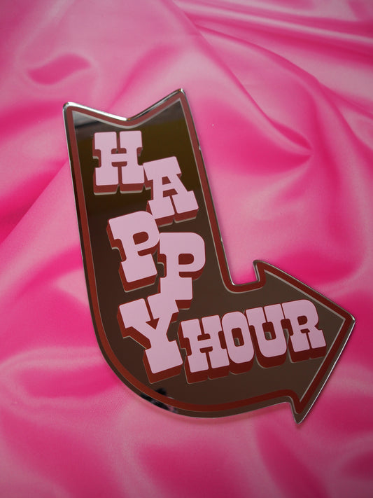 Sample Sale Mirror - Happy Hour Pink/Burgandy