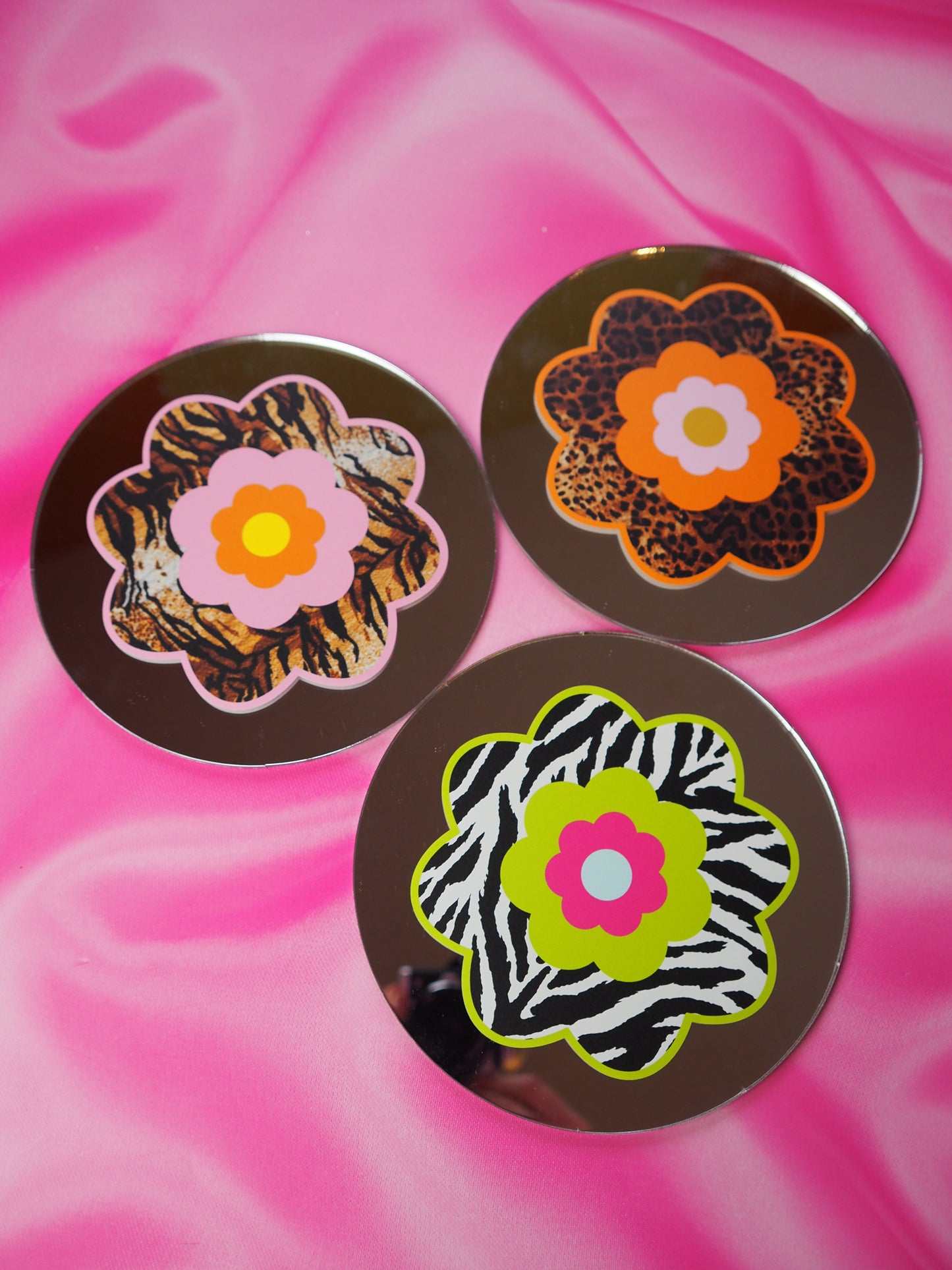Sample Sale Mini Mirror - Set of 3 - Flowers