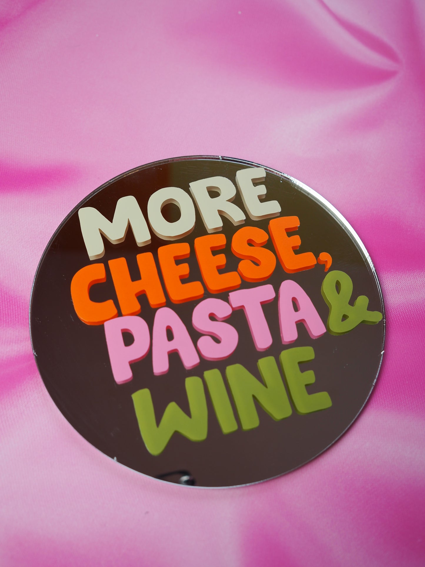 Sample Sale Mini Mirror - MORE Cheese, Pasta & Wine