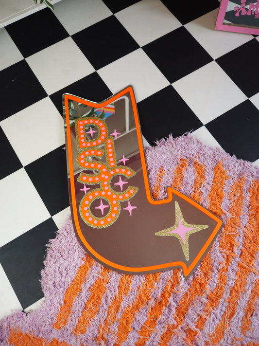 B GRADE - Sample Sale Mirrors -  XL - Disco Motel Arrow