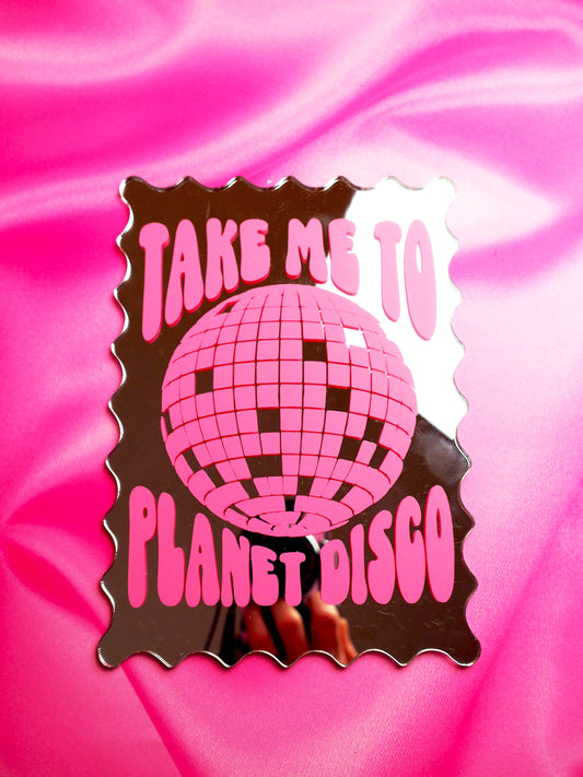 Sample Sale Mirror - A5 Stamp - Planet Disco