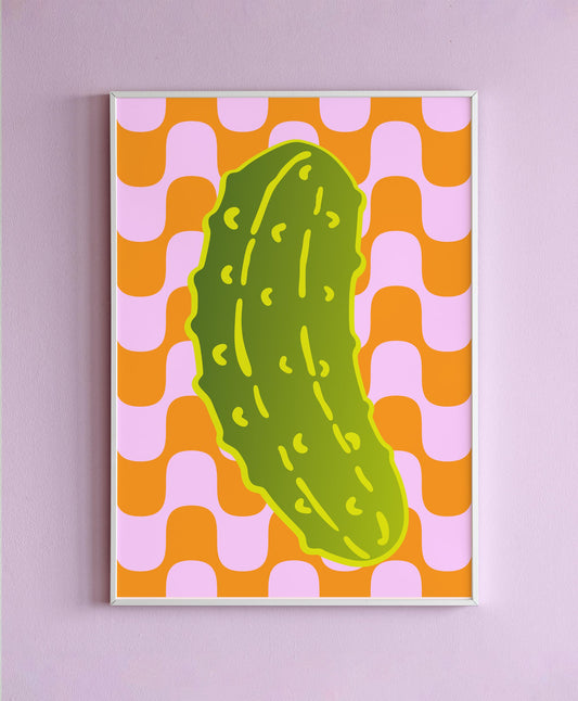Gherkin Pickle Trippy Wall Print