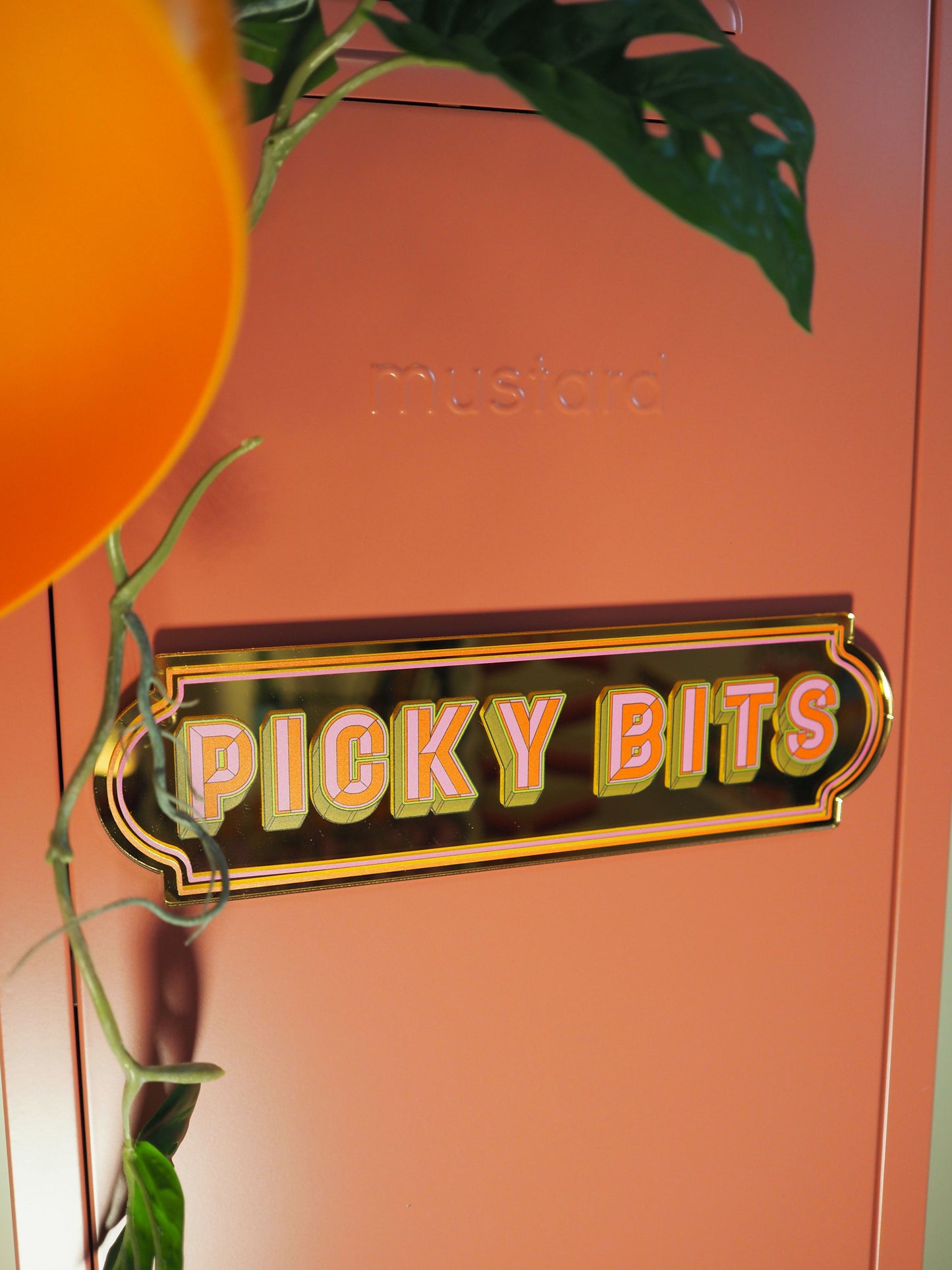 Picky Bits Rectangle Sign - Warm Gold