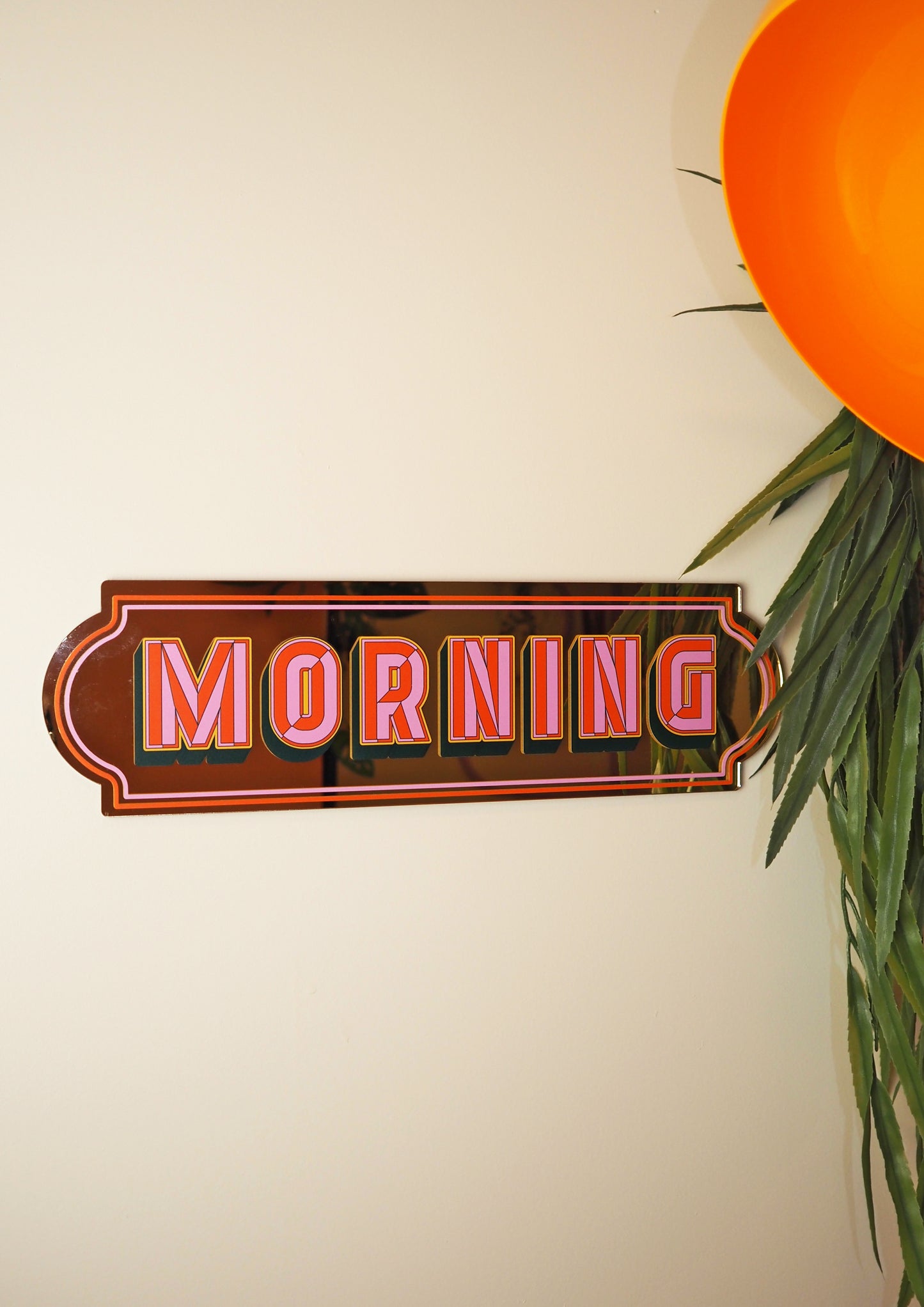 Morning Rectangle Sign - Warm Gold