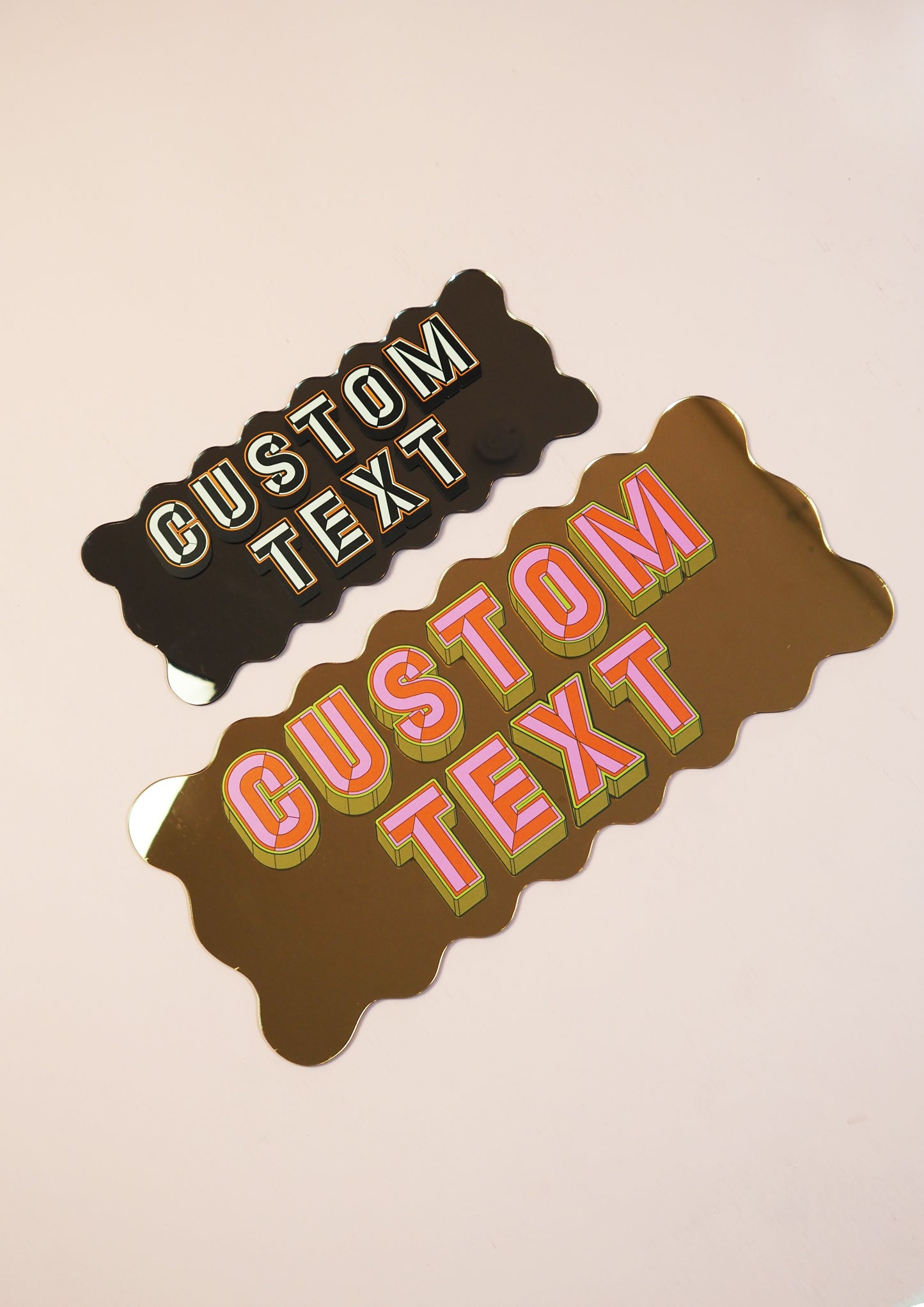 Custom Wavy Mirror Sign