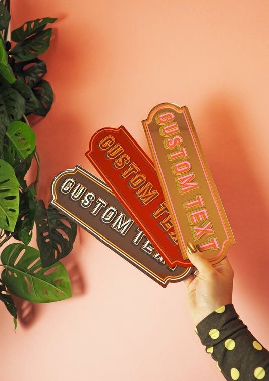 Custom Rectangle Mirror Sign