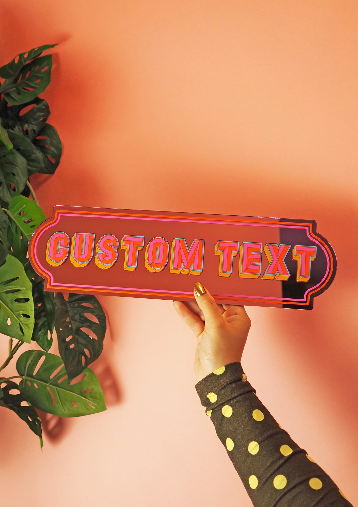 Custom Rectangle Mirror Sign