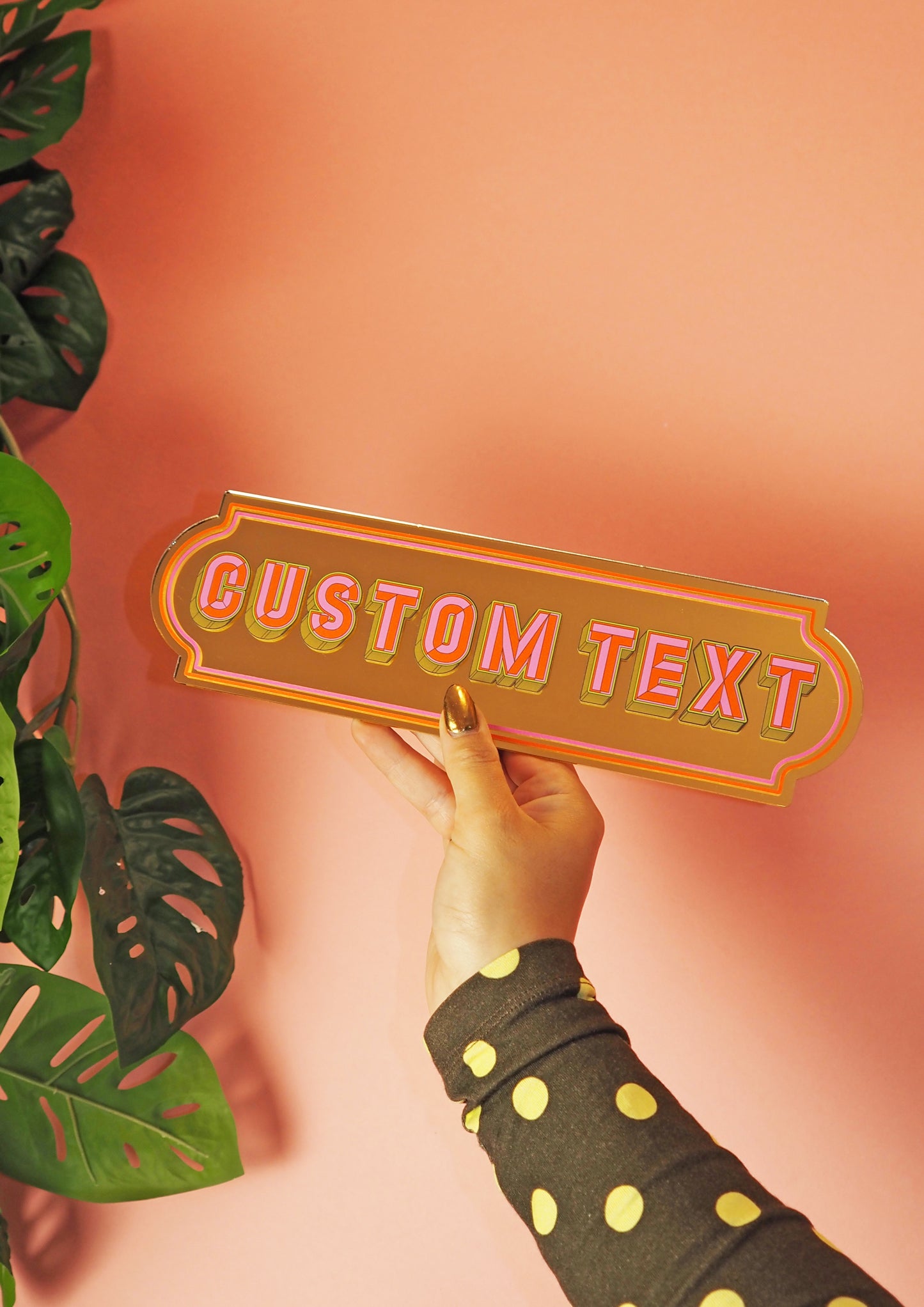 Custom Rectangle Mirror Sign