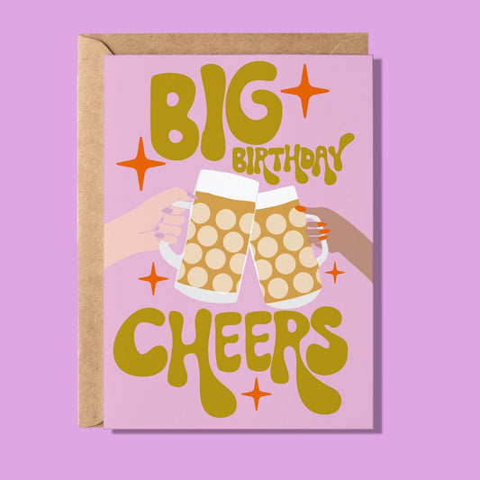 Big Birthday Cheers Pints Greeting Card - WS