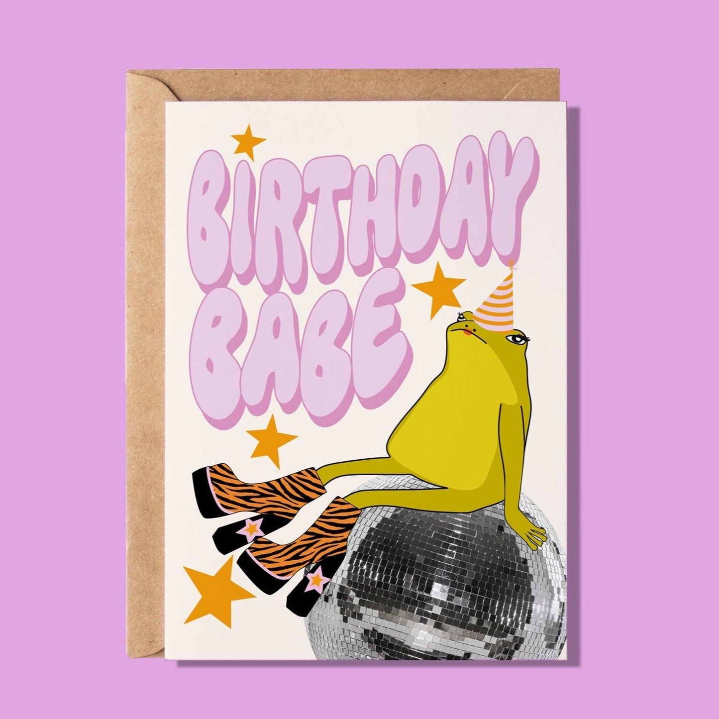 Birthday Frog Babe Greeting Card - WS