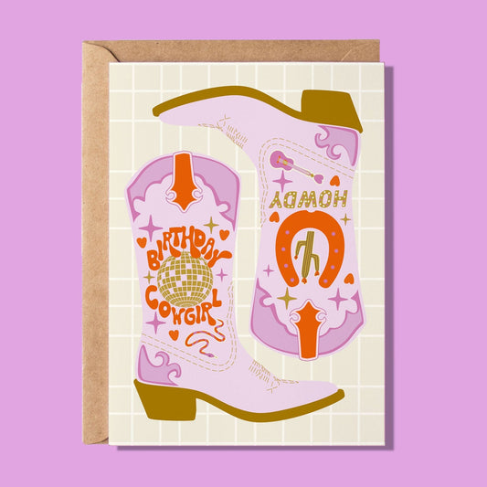 Howdy Birthday Cowgirl Greeting Card - WS