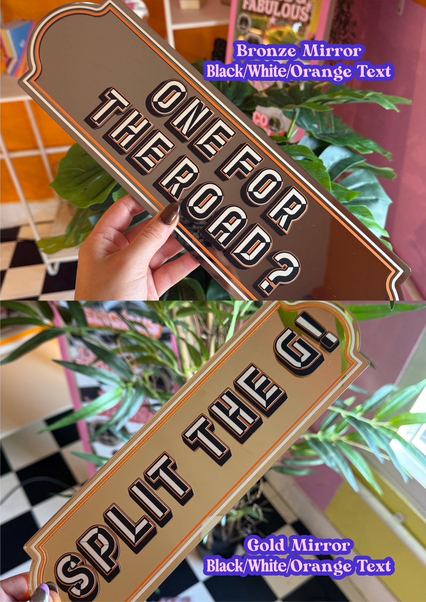 Custom Rectangle Mirror Sign