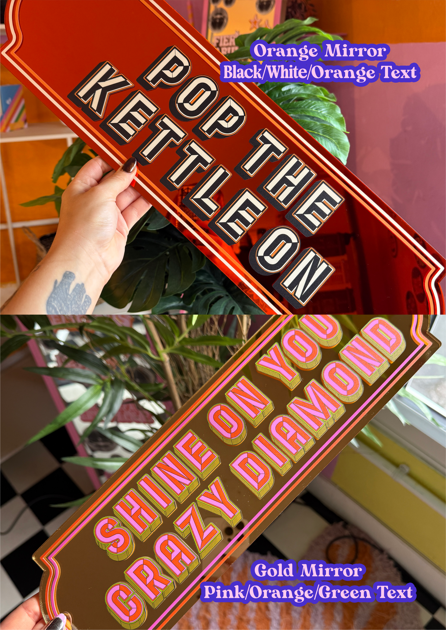 Custom Rectangle Mirror Sign