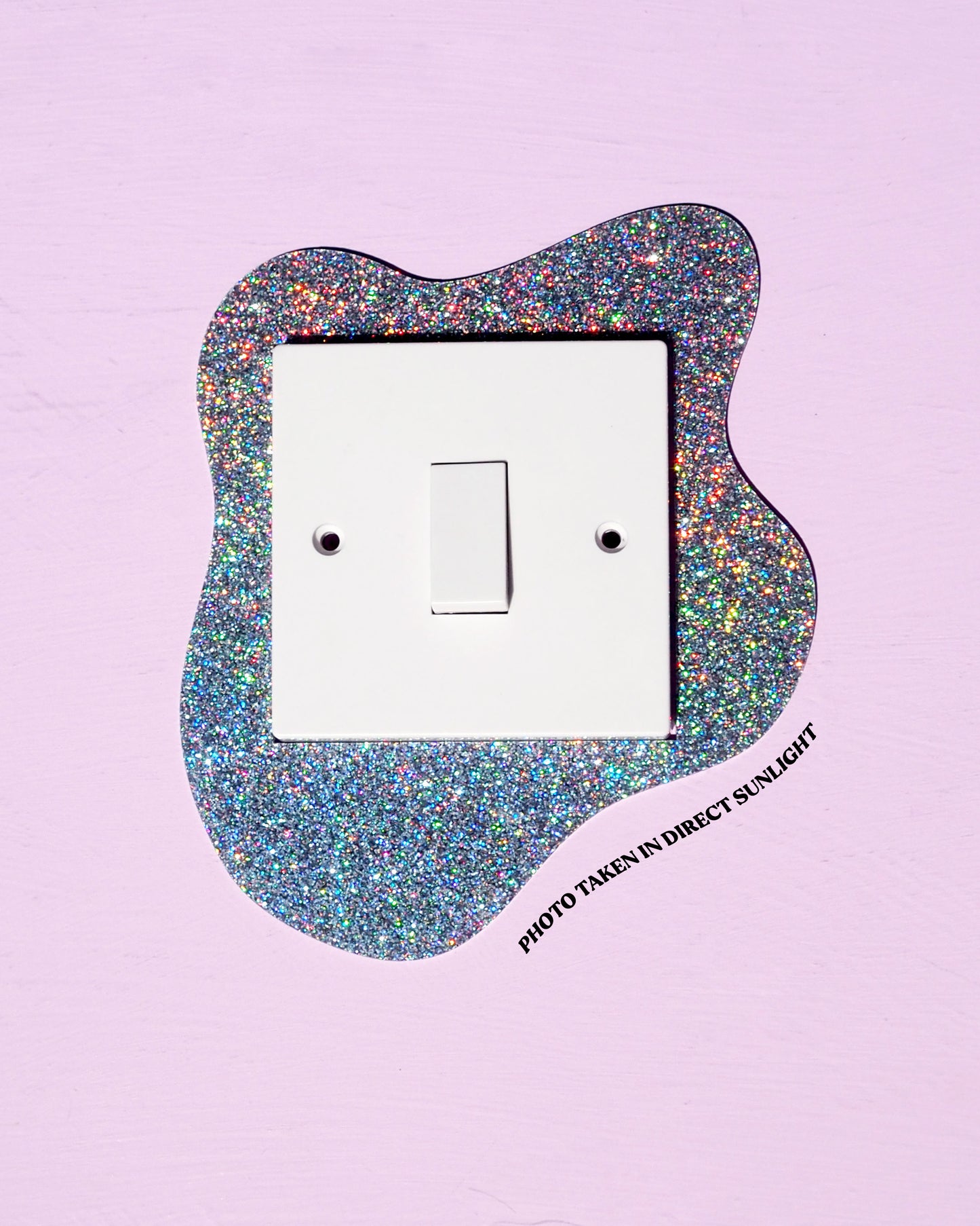Holographic Glitter Light Switch Cover