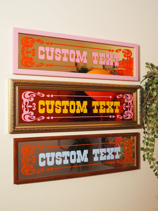 Custom Text Traditional Pub Mirror