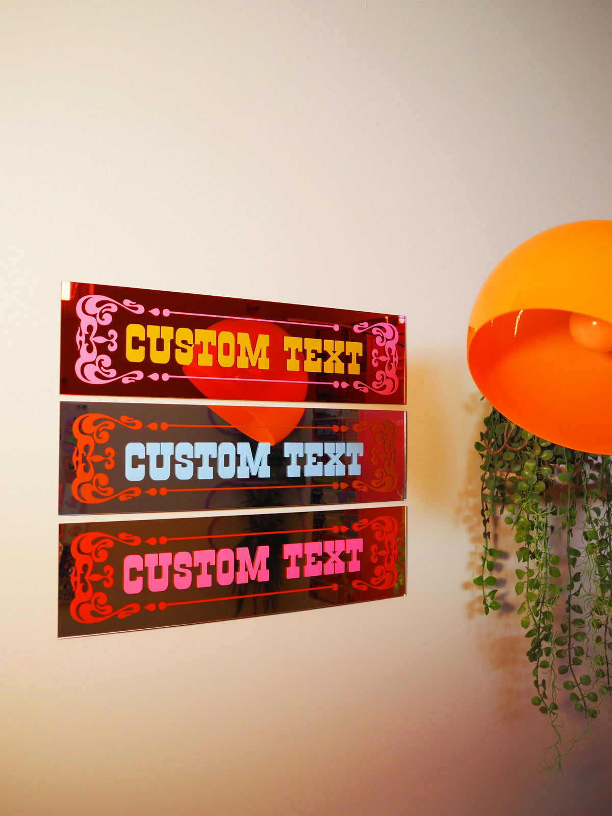 Custom Text Traditional Pub Mirror