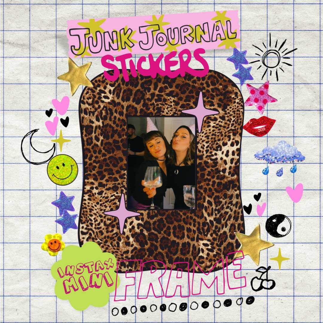 Instax Mini Sticker Frame Leopard Print