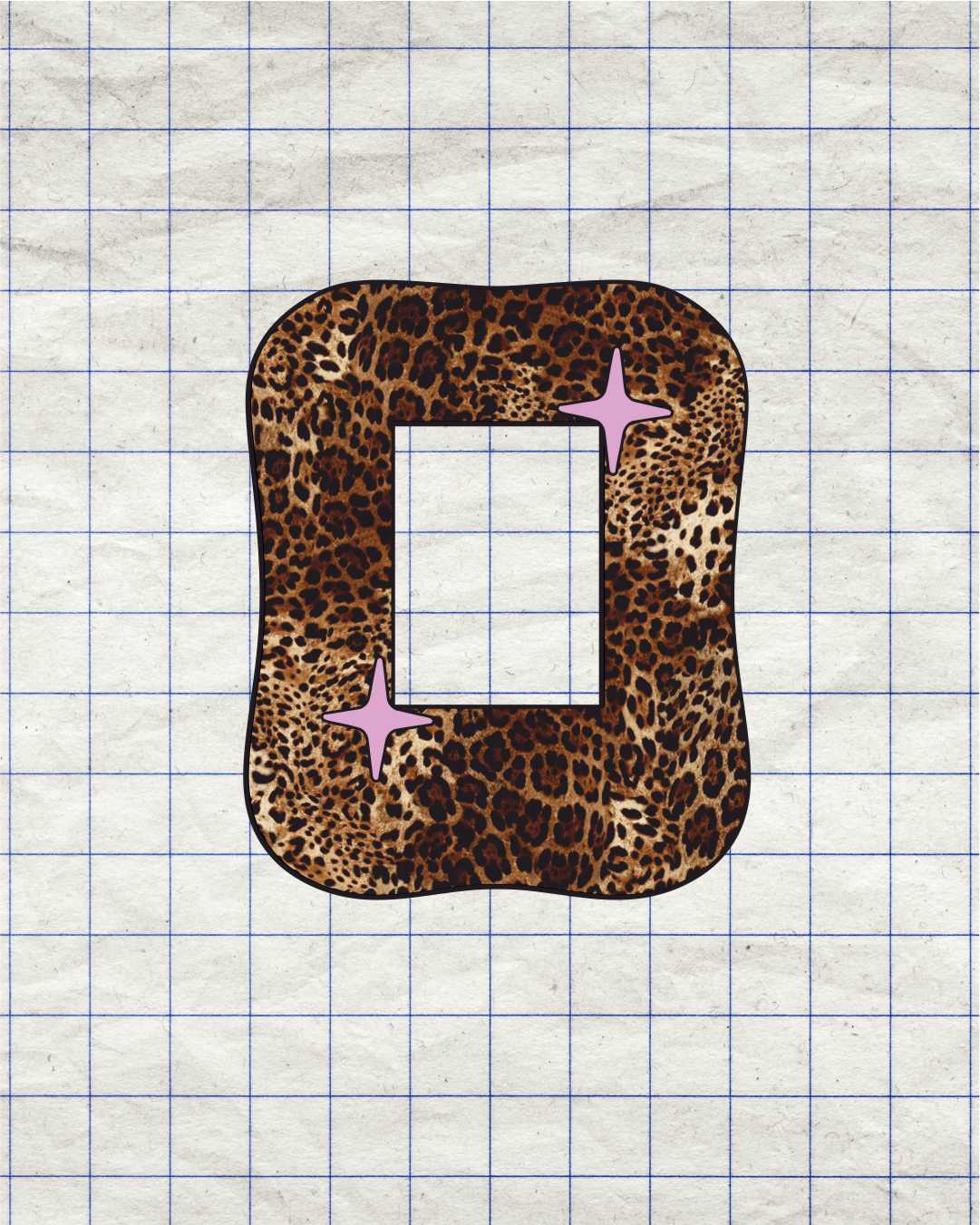 Instax Mini Sticker Frame Leopard Print