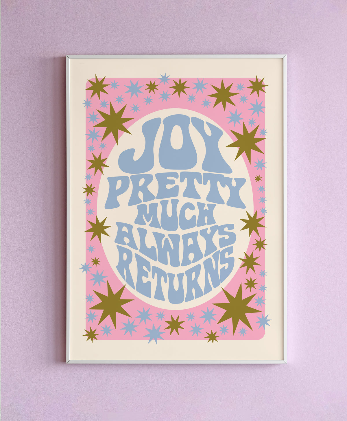 Joy Pretty Much Always Returns Wall Print