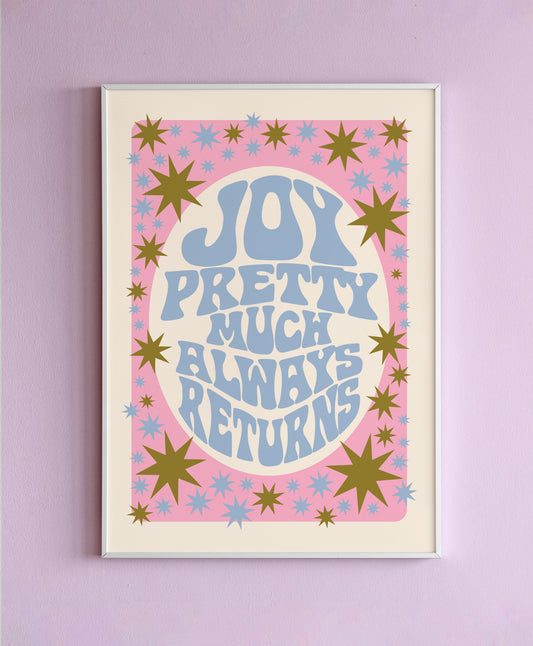 Joy Pretty Much Always Returns Wall Print