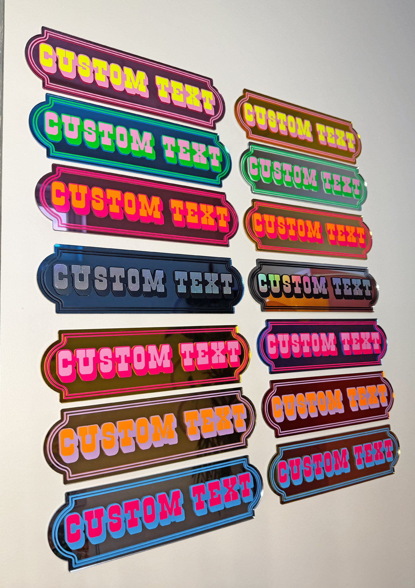 Neon Sherbet Custom Text Mirror Sign