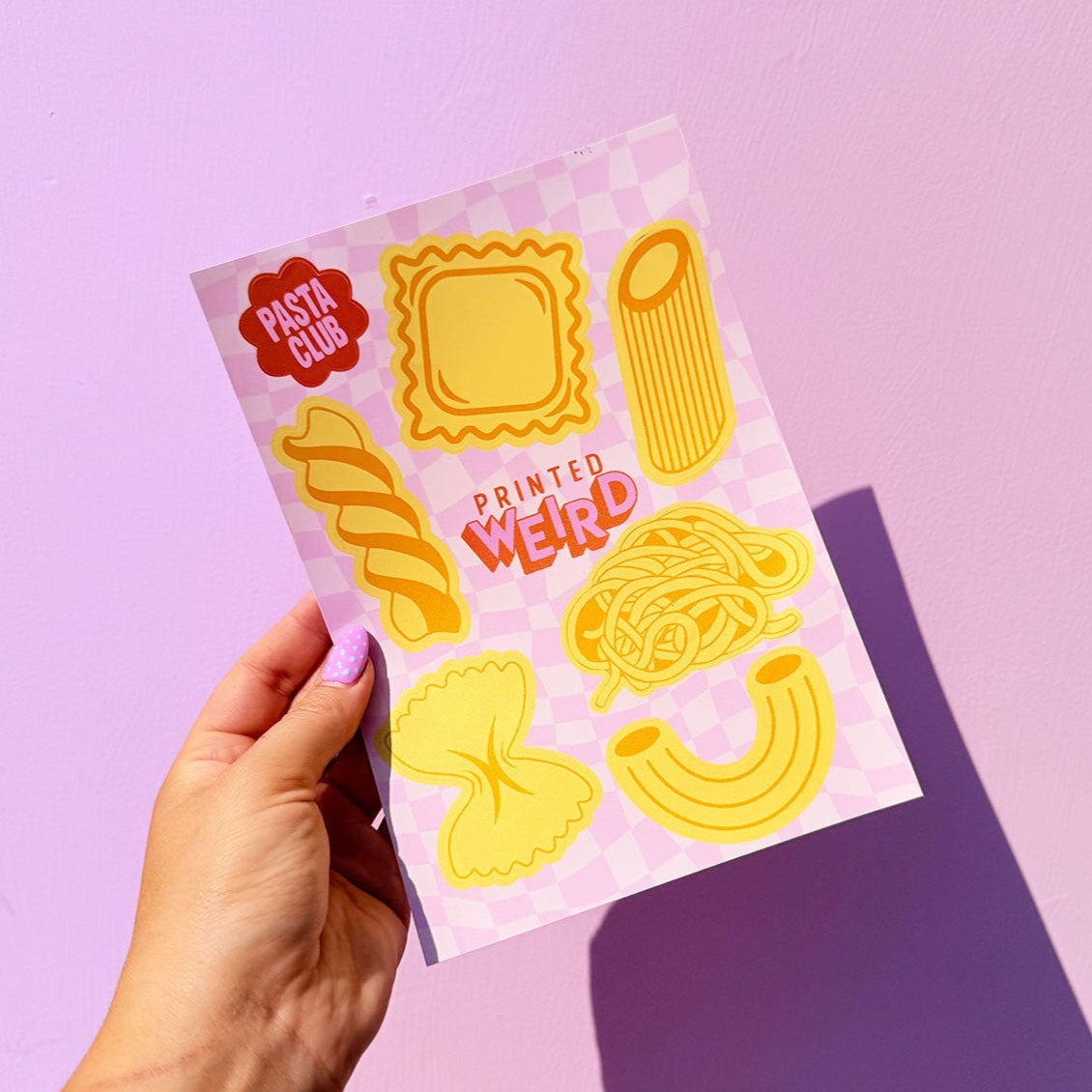 Pasta Sticker Real Pasta Bundle Sticker Sheet – PrintedWeird