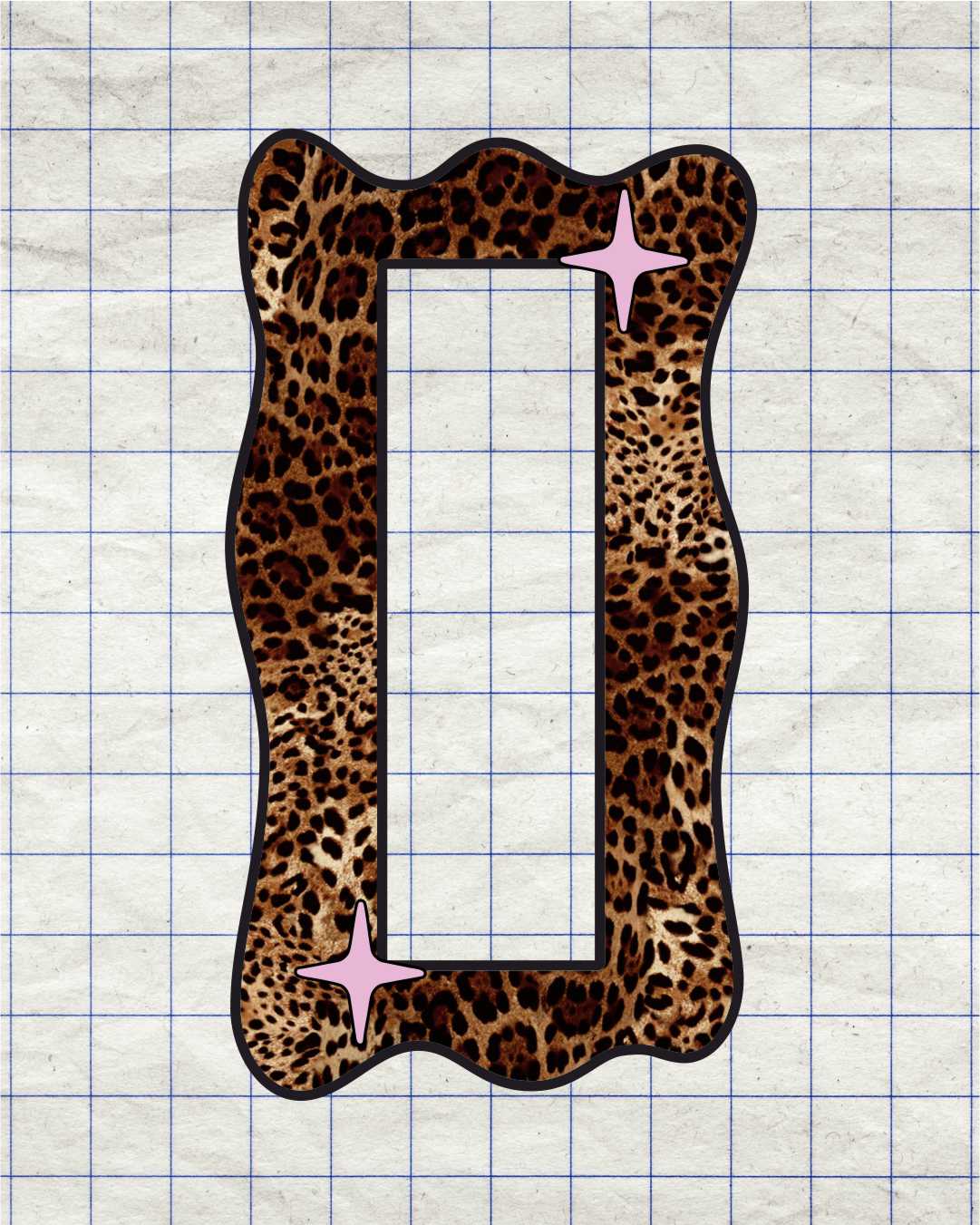 Photobooth Strip Sticker Frame - Leopard Print