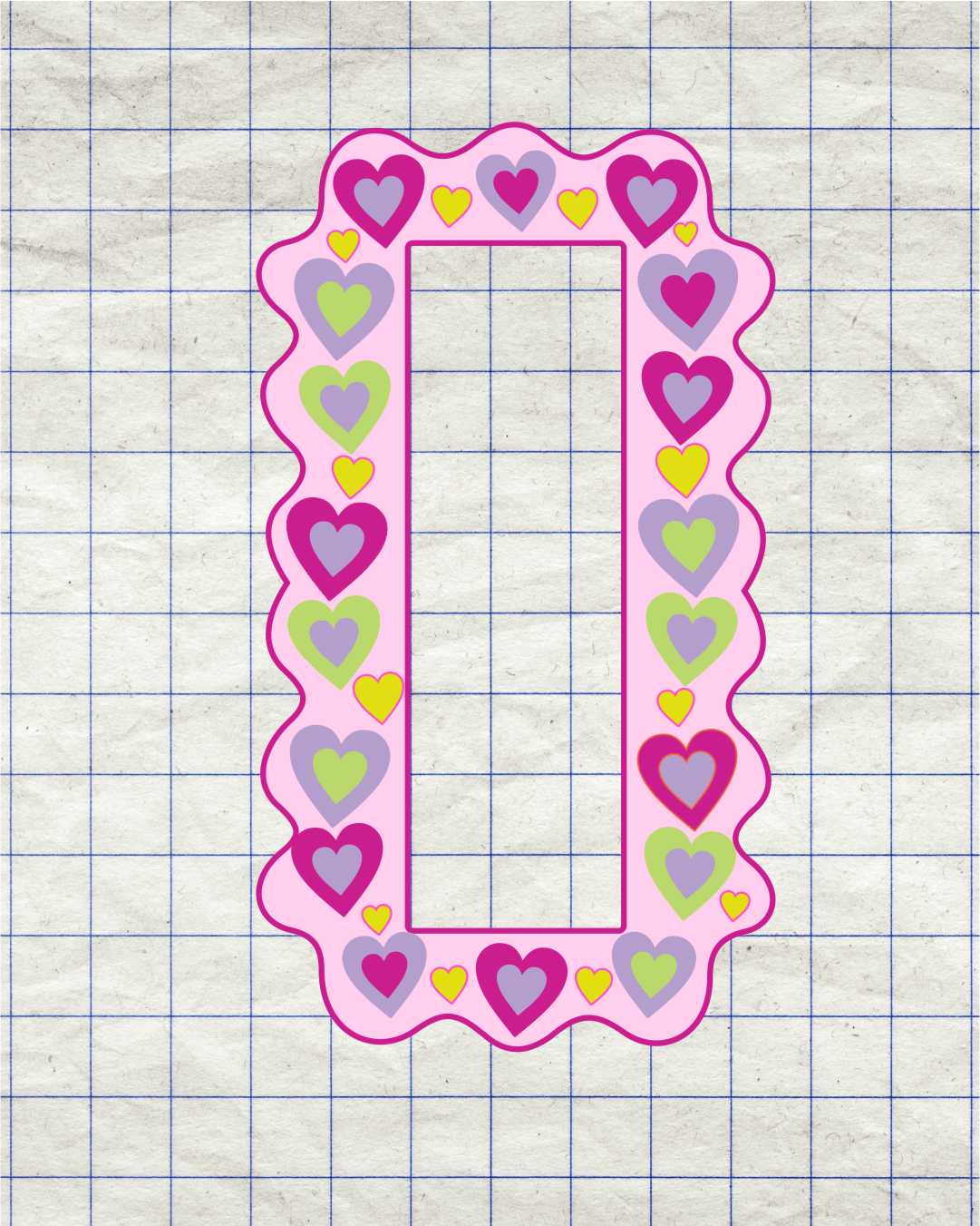Photobooth Strip Sticker Frame - Kitsch Hearts - WS
