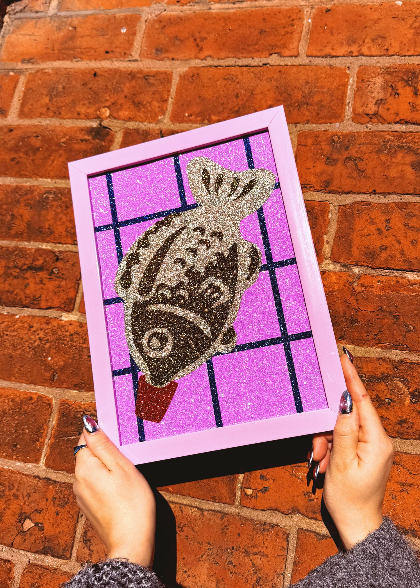 Soy Sauce Glitter Fabric Print