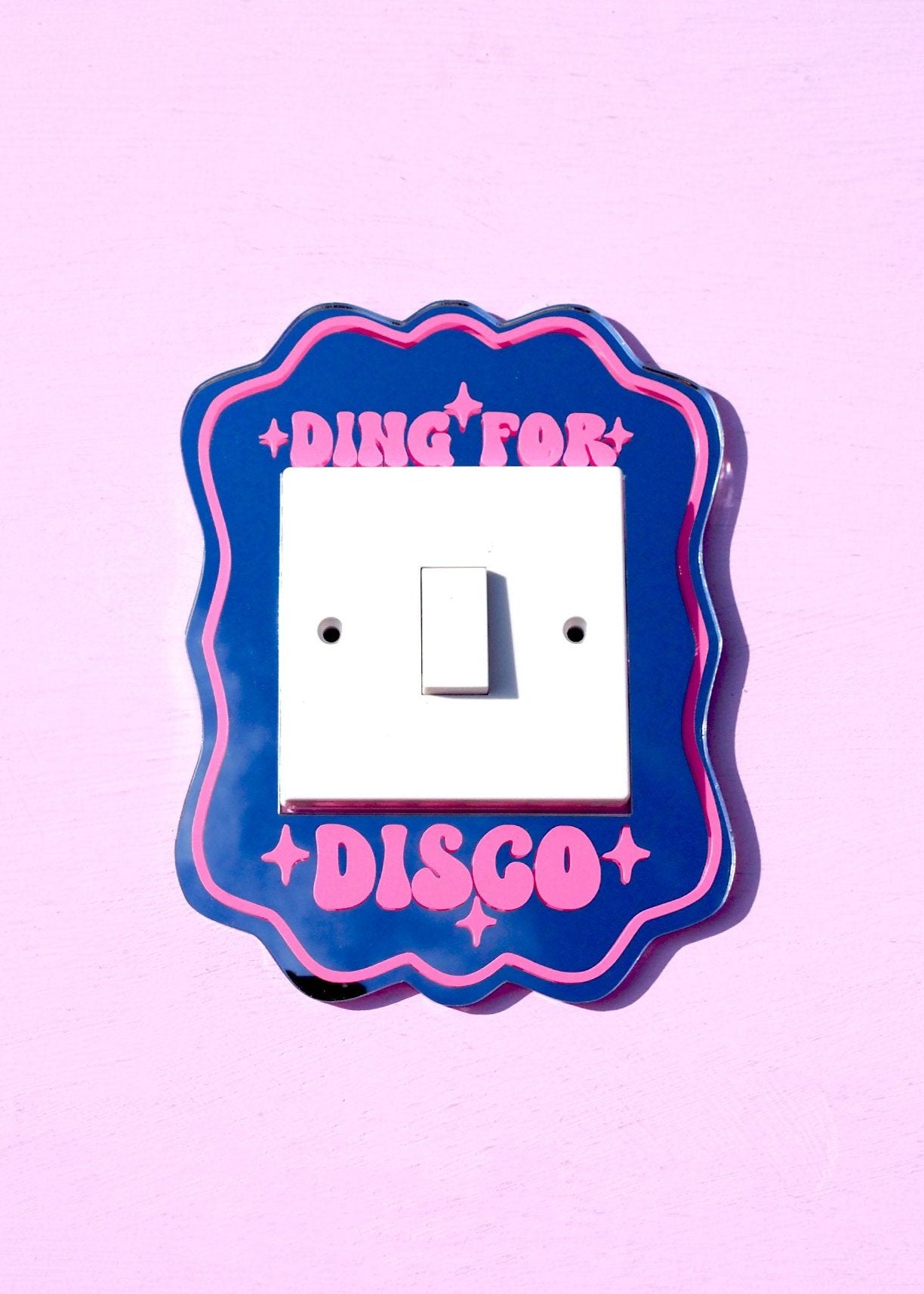 Custom Mirror Light Switch Cover - Groovy