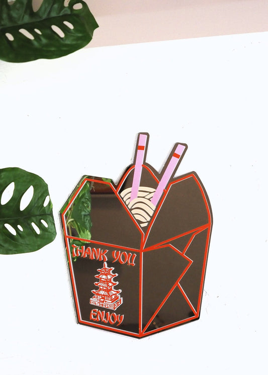 Chinese Noodle Takeaway Box Mirror