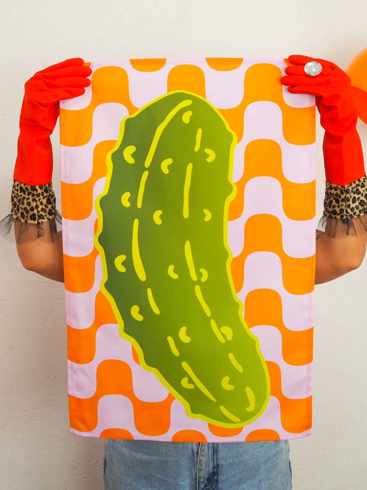 Funky Gerkin Tea Towel