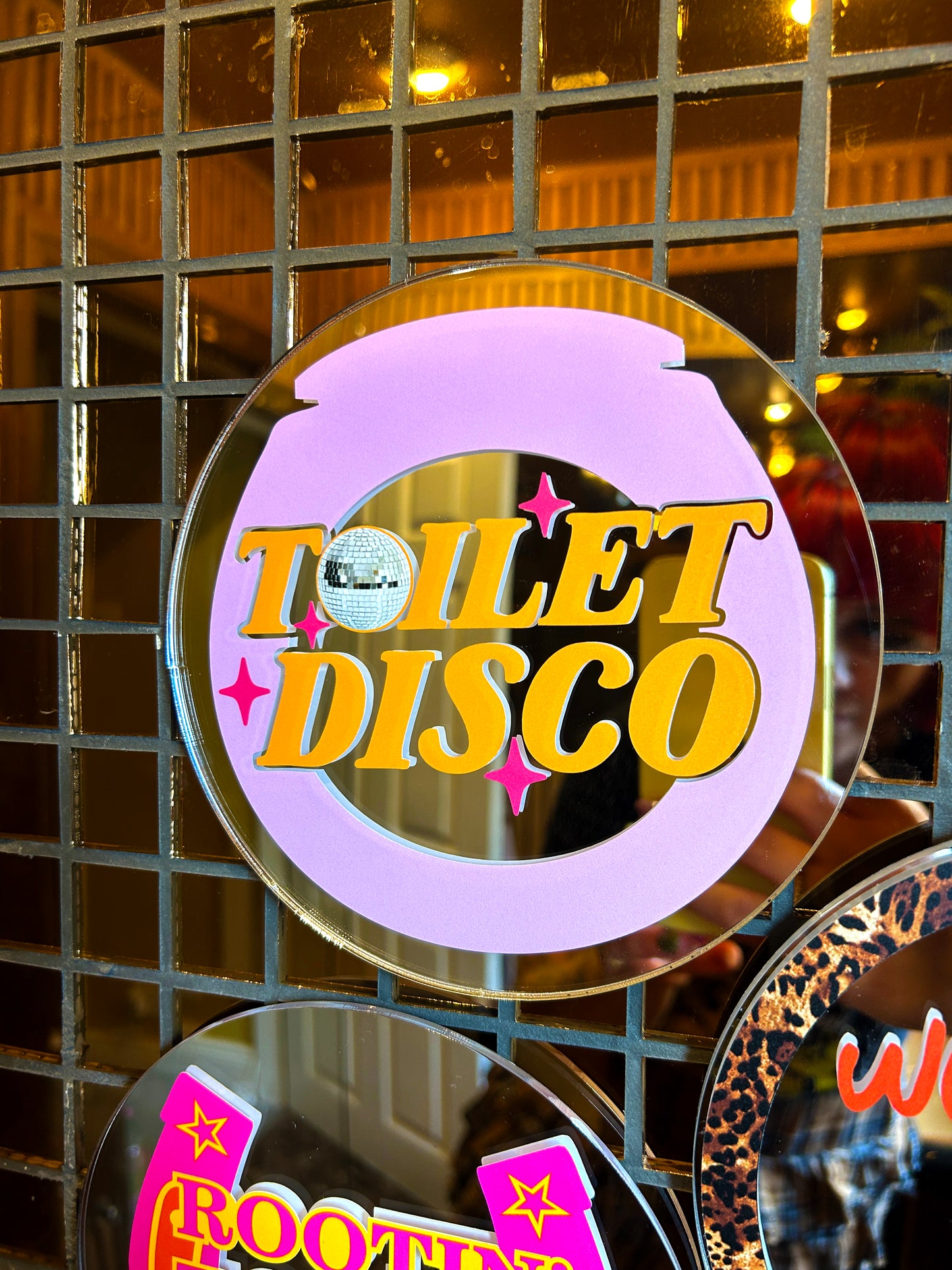 Toilet Disco Bathroom Mini Mirror