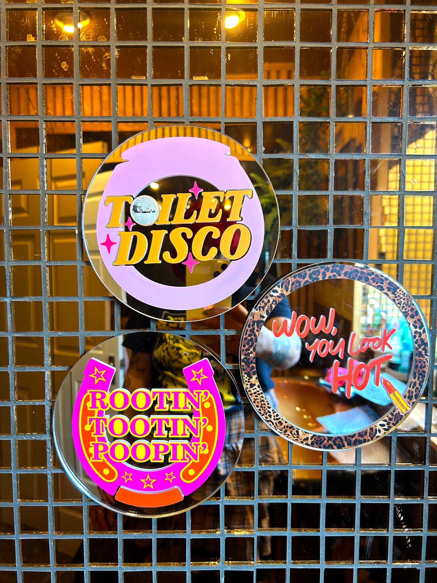 Toilet Disco Bathroom Mini Mirror