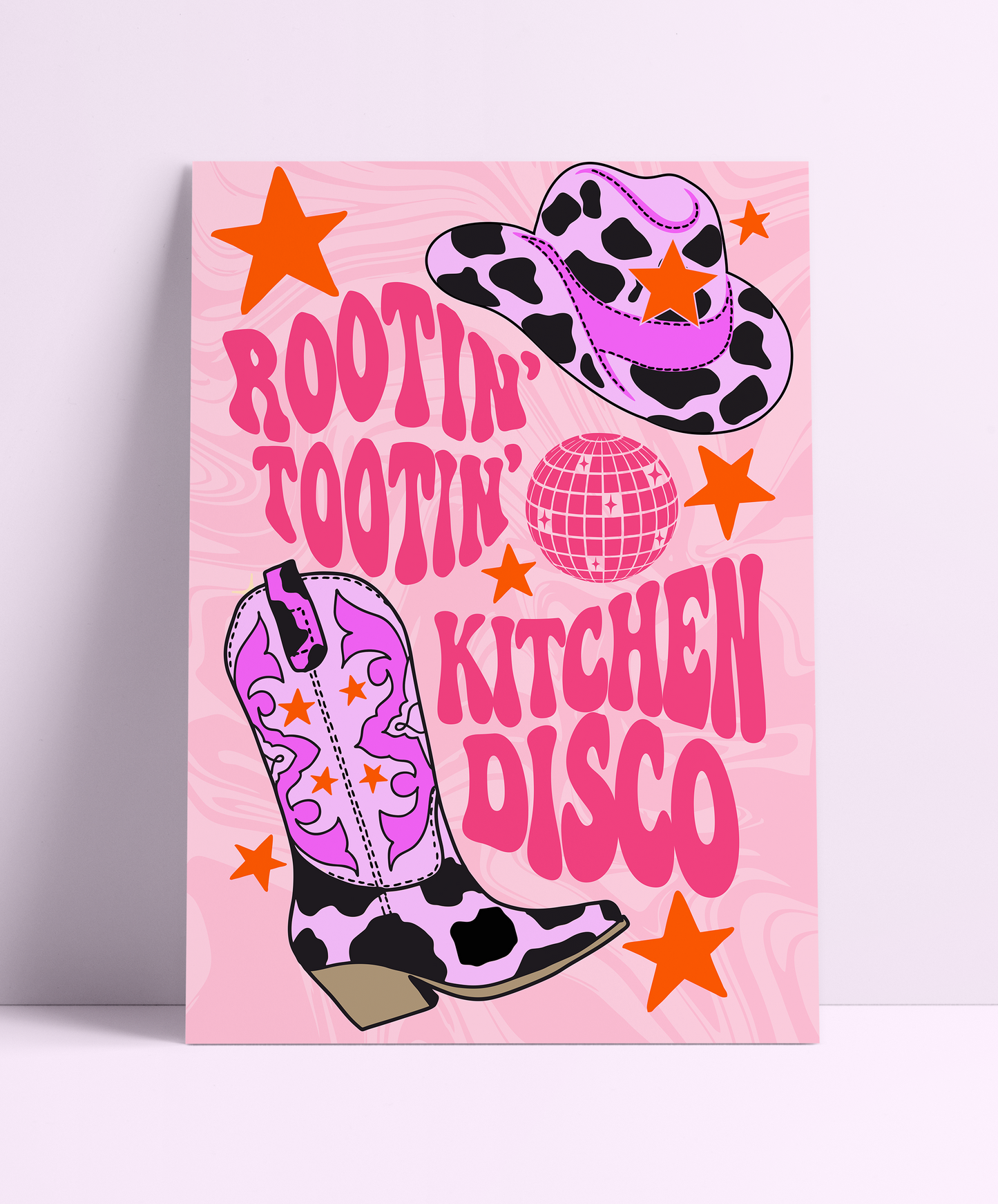 Cowgirl Kitchen Disco Wall Print