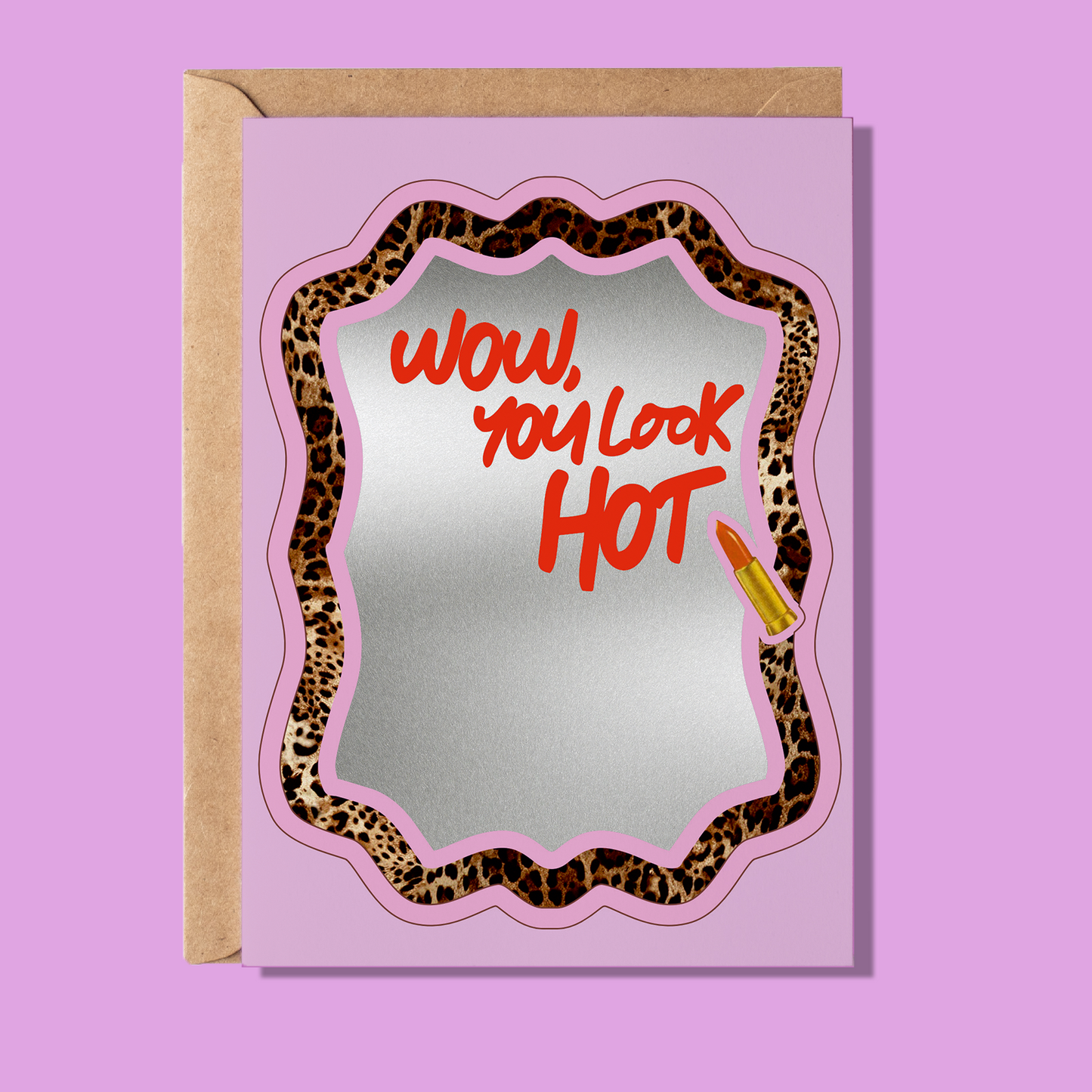 Wow You Look Hot Silver Foil Greeting Card WS
