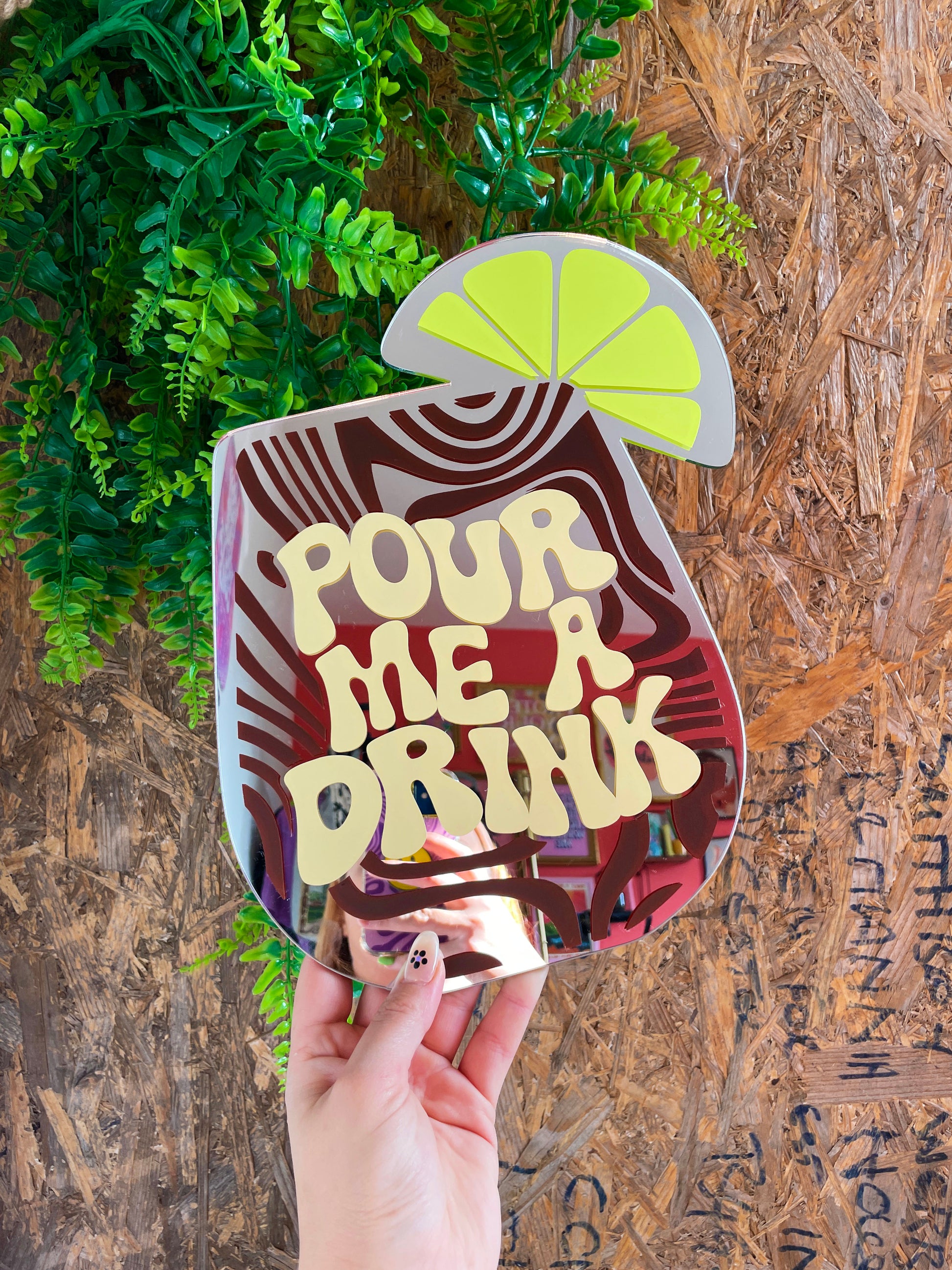 Pour Me A Drink Cocktail Mirror - PrintedWeird