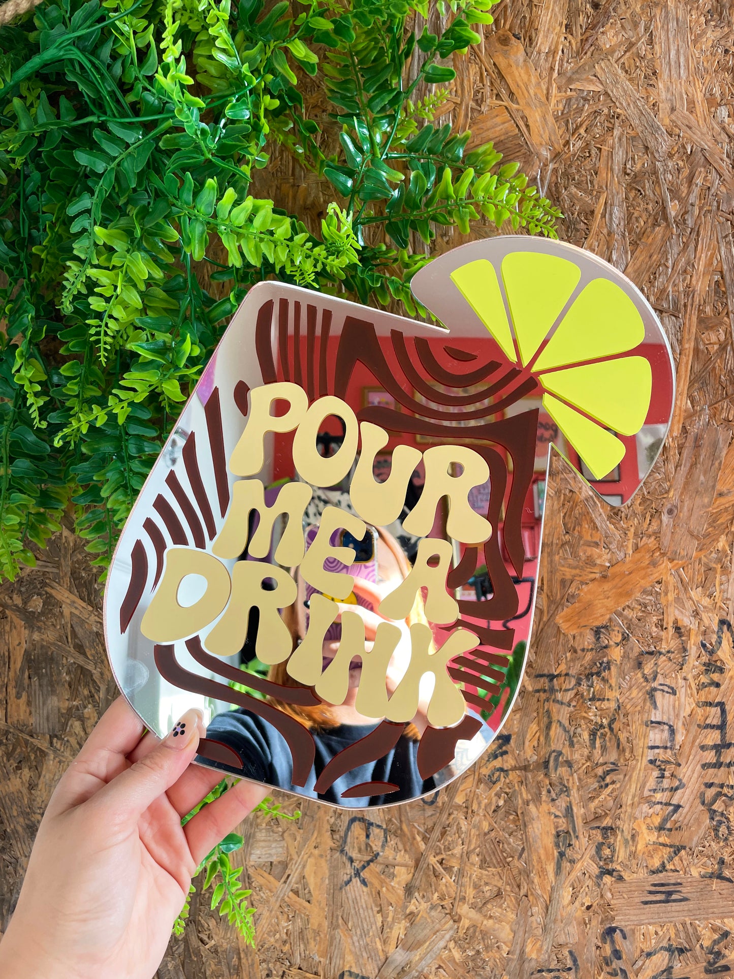 Pour Me A Drink Cocktail Mirror - PrintedWeird