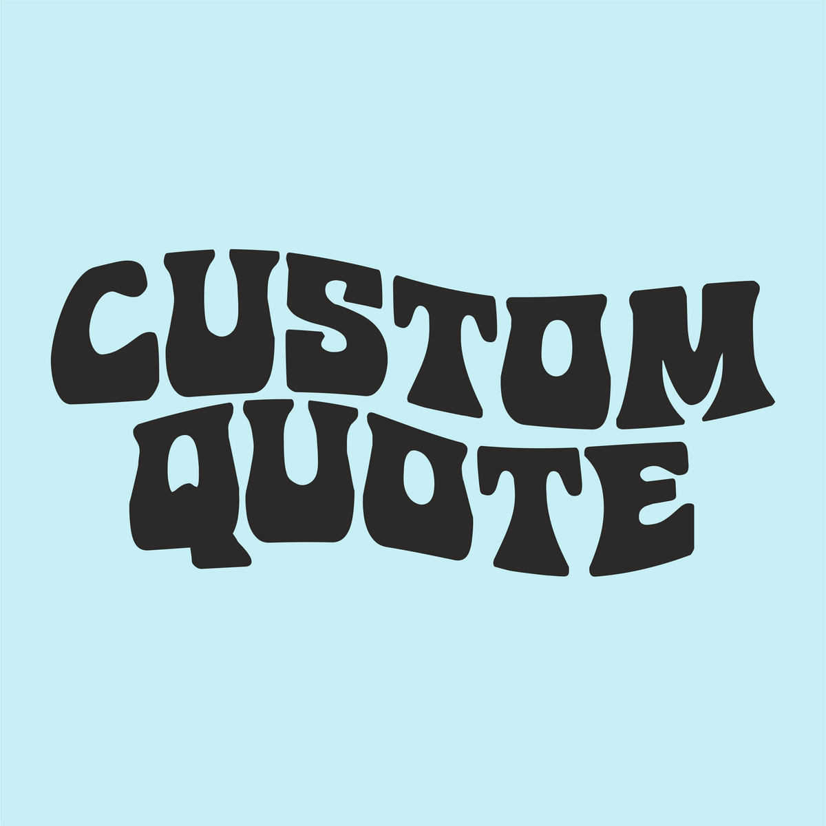 Sticker Text Wide Custom Text #4 Vinyl Sticker – PrintedWeird