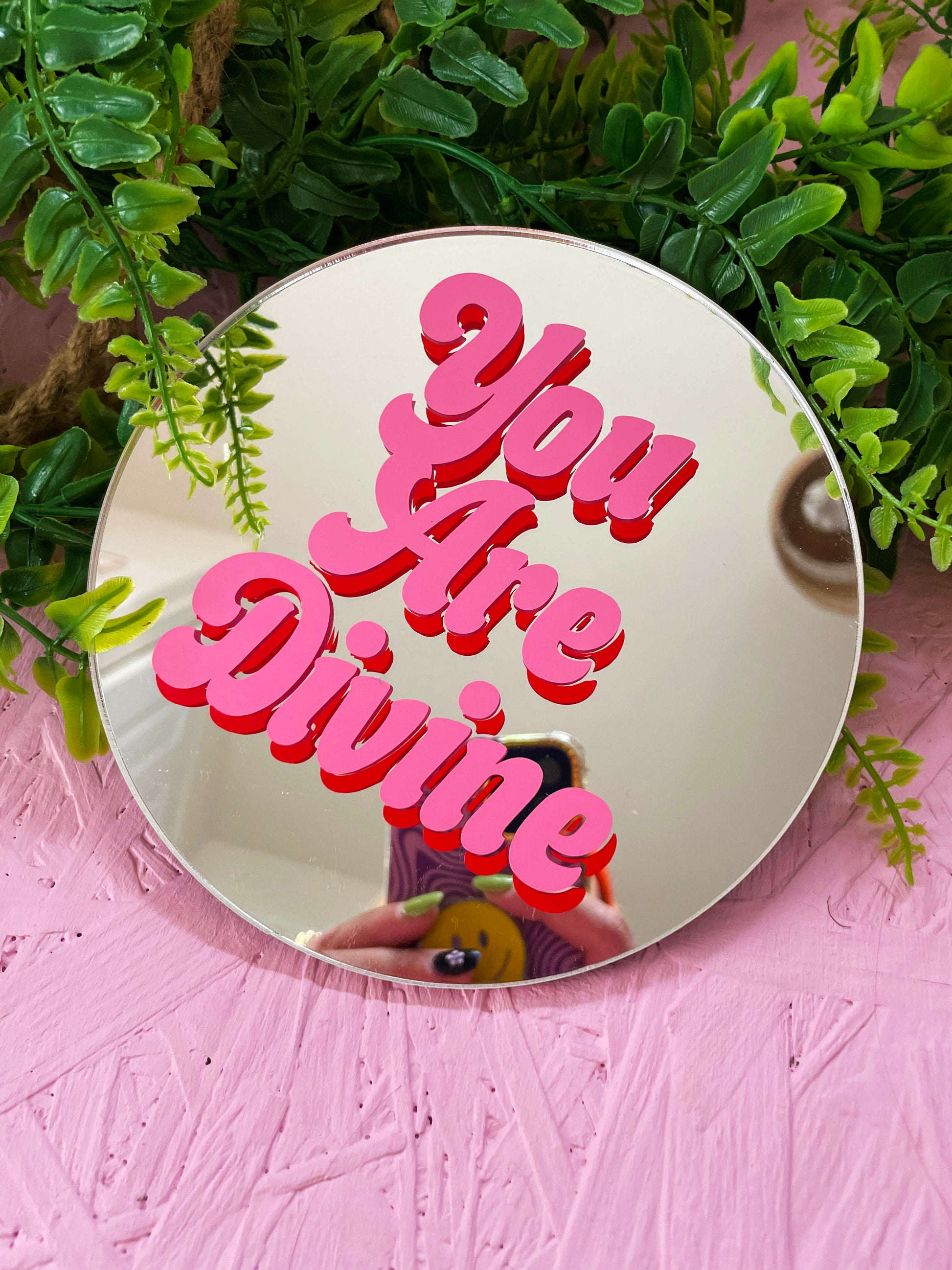 You Are Divine Disc Mirror - PrintedWeird