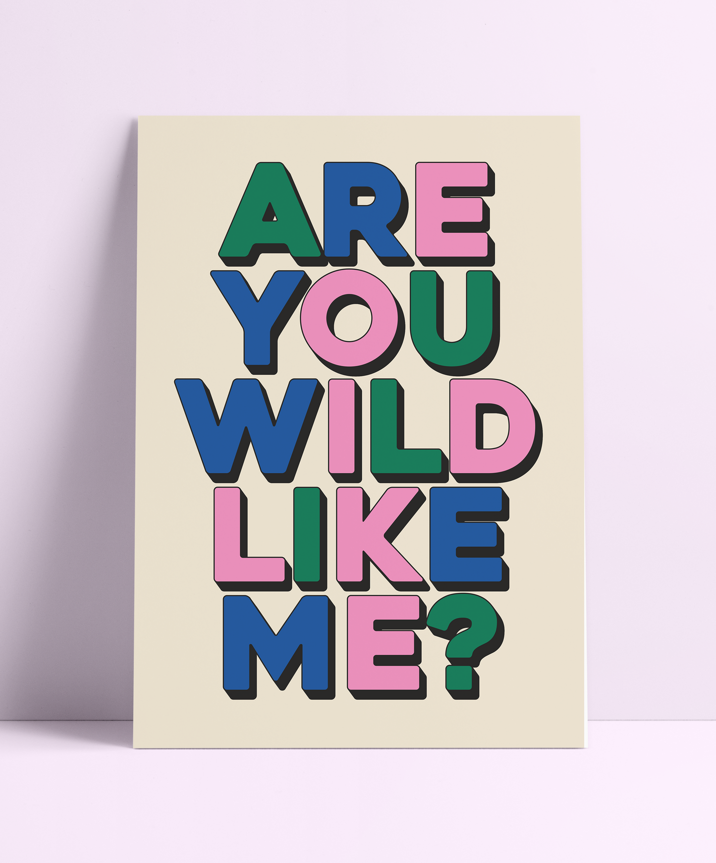 Are You Wild Like Me? Wolf Alice Wall Print - PrintedWeird