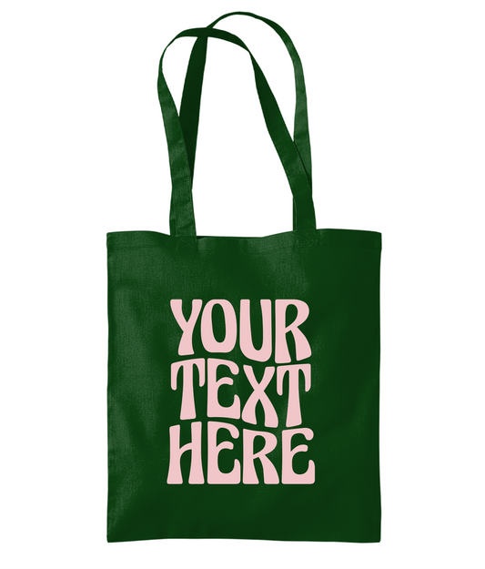 Custom Trippy Text Tote Bag - PrintedWeird
