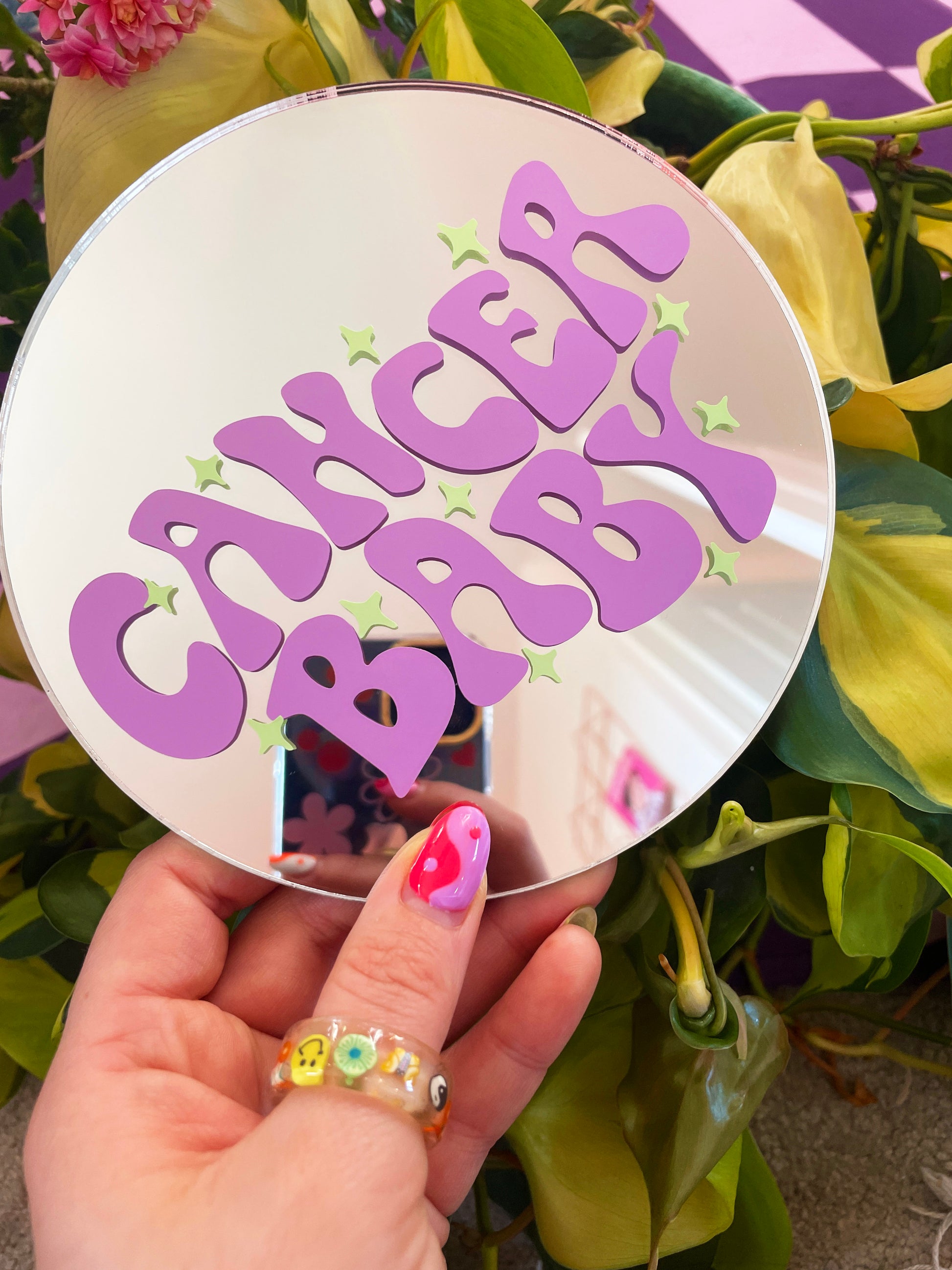 Cancer Baby Disc Mirror - PrintedWeird