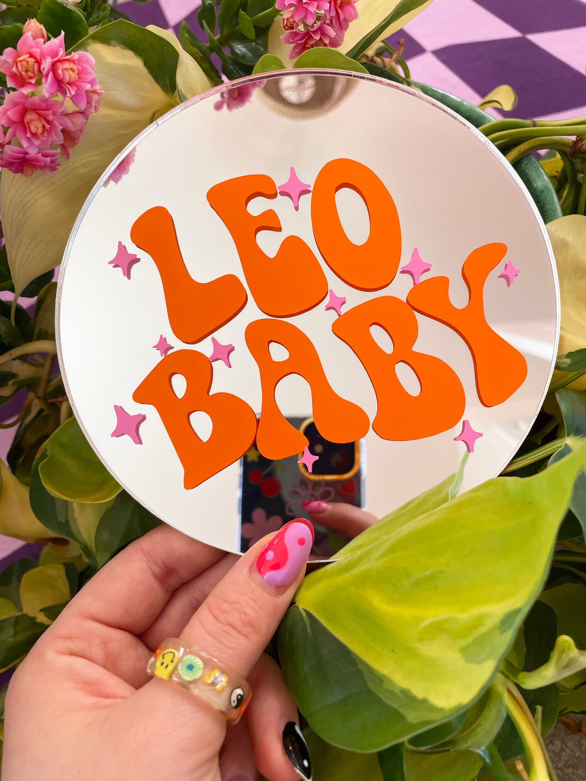 Leo Baby Disc Mirror - PrintedWeird