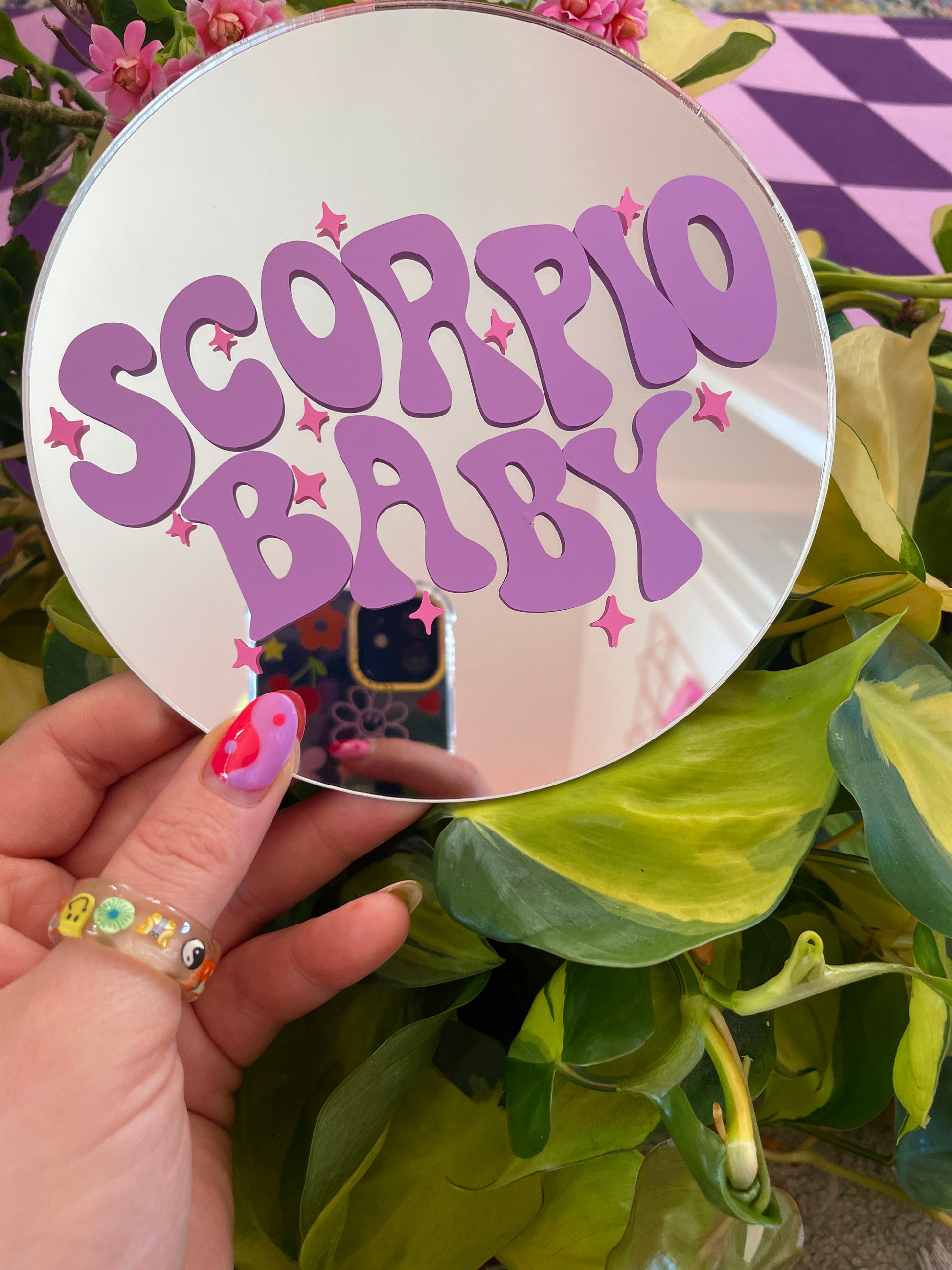 Scorpio Baby Disc Mirror - PrintedWeird